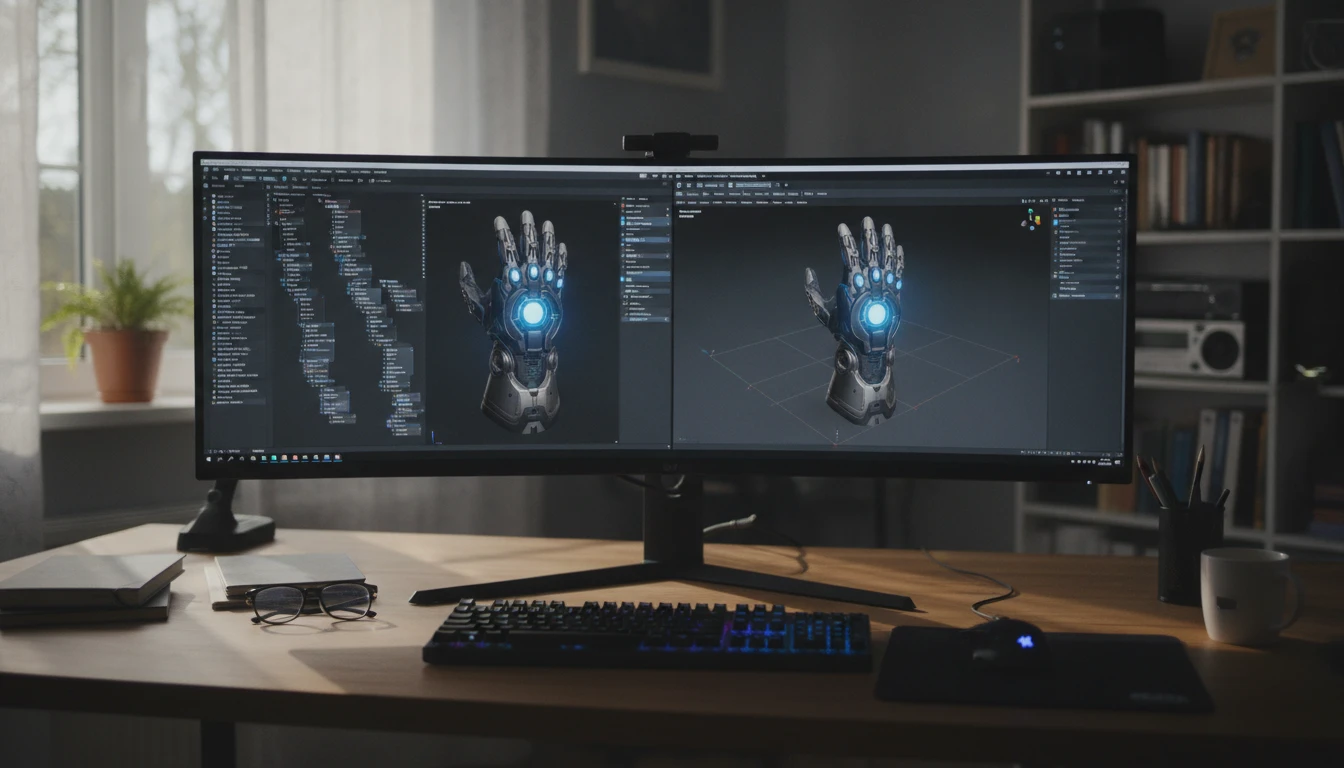 A developer applying materials to a converted GLTF model