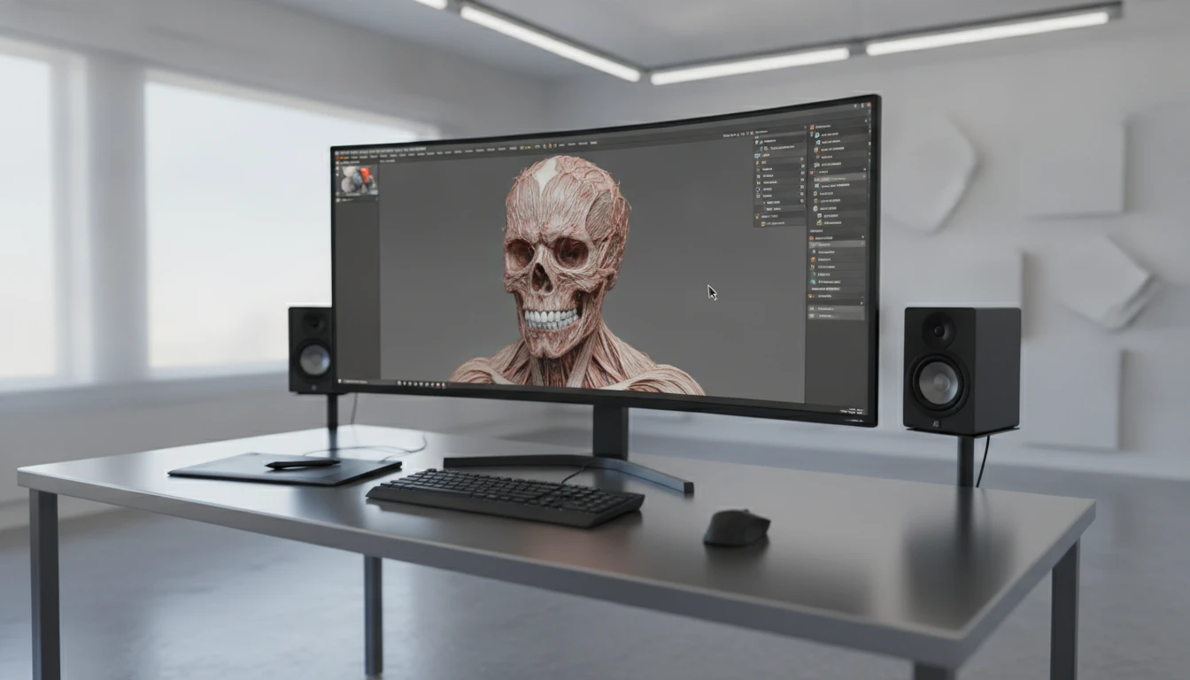 An OBJ model from STL used as a sculpting base in ZBrush