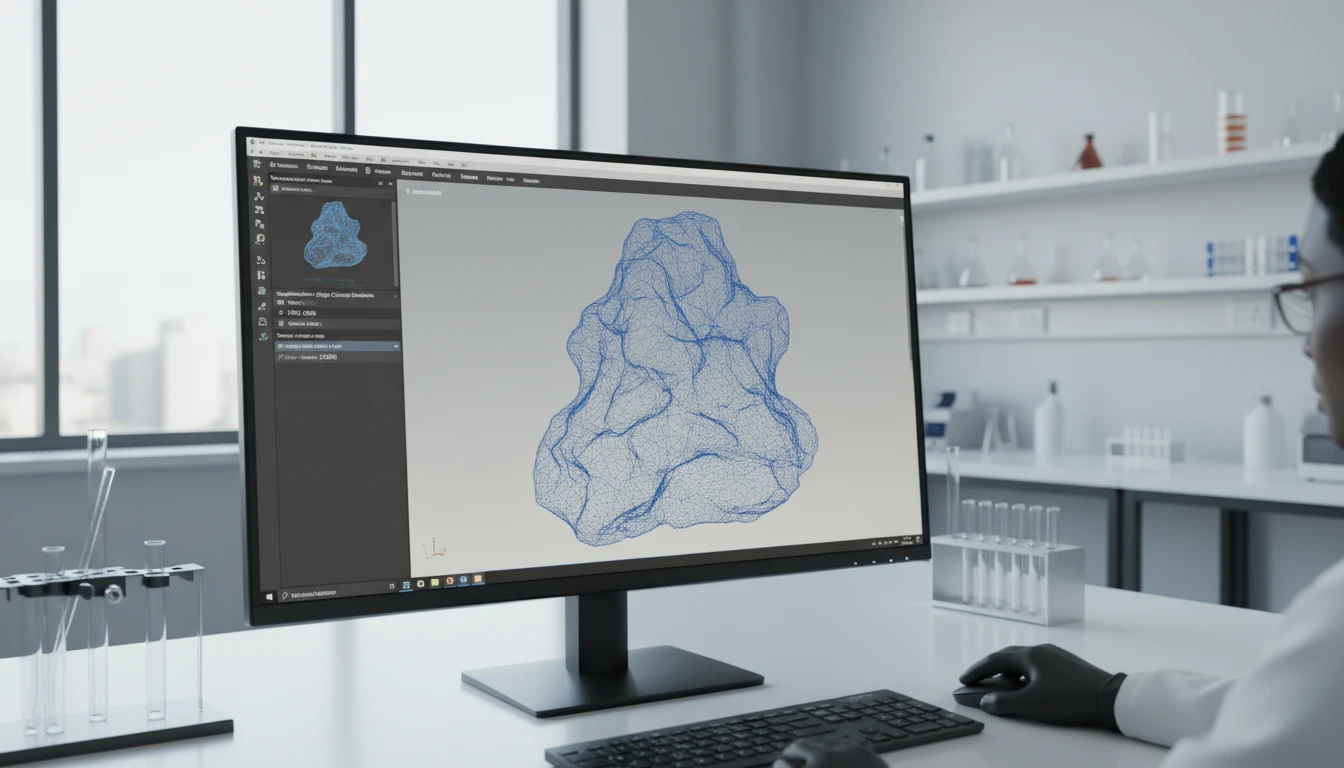 An STL mesh converted to OFF used as input for mesh simplification in MeshLab