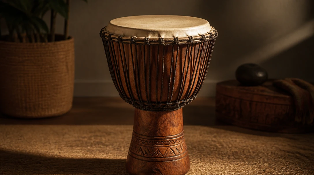 People with a djembe
