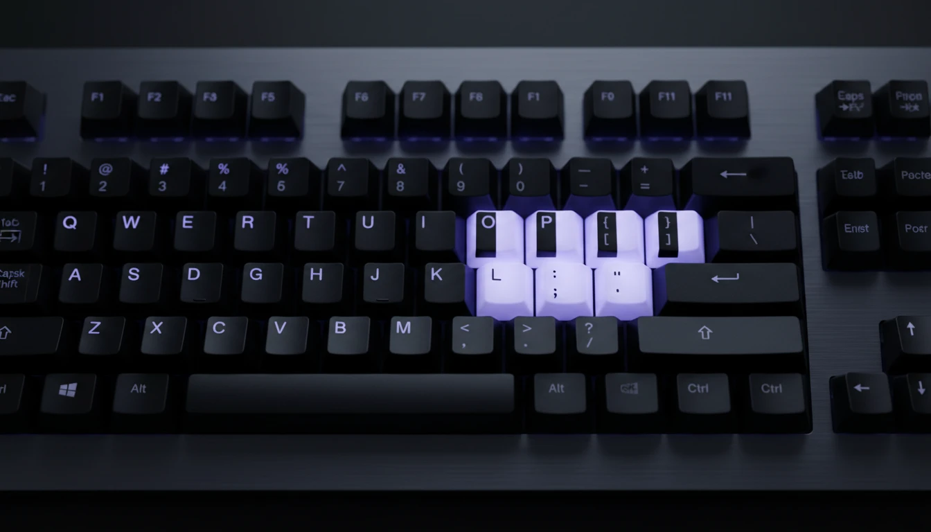 Computer keyboard mapped to piano keys