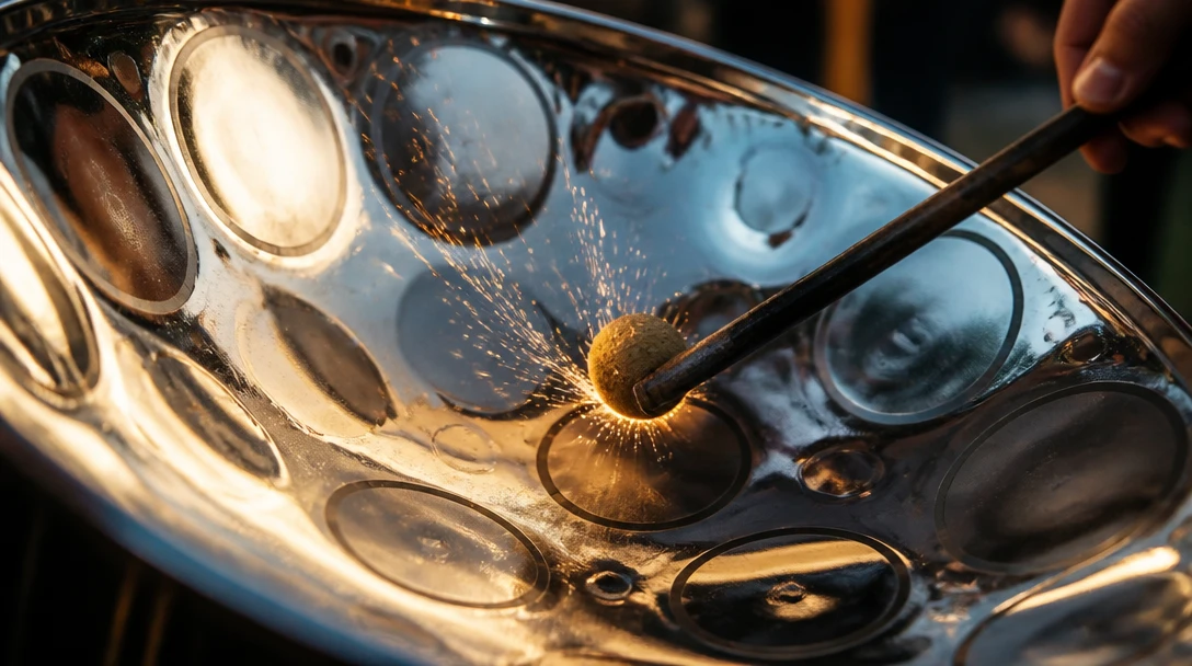 Steelpan being played