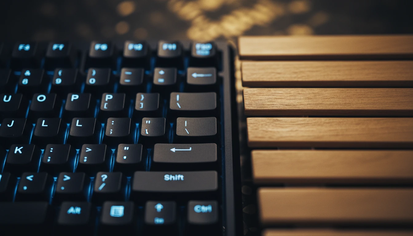 Computer keyboard mapped to xylophone bars