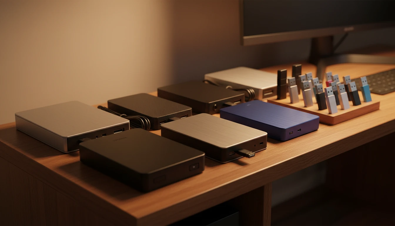 Hard drive with a large music archive collection