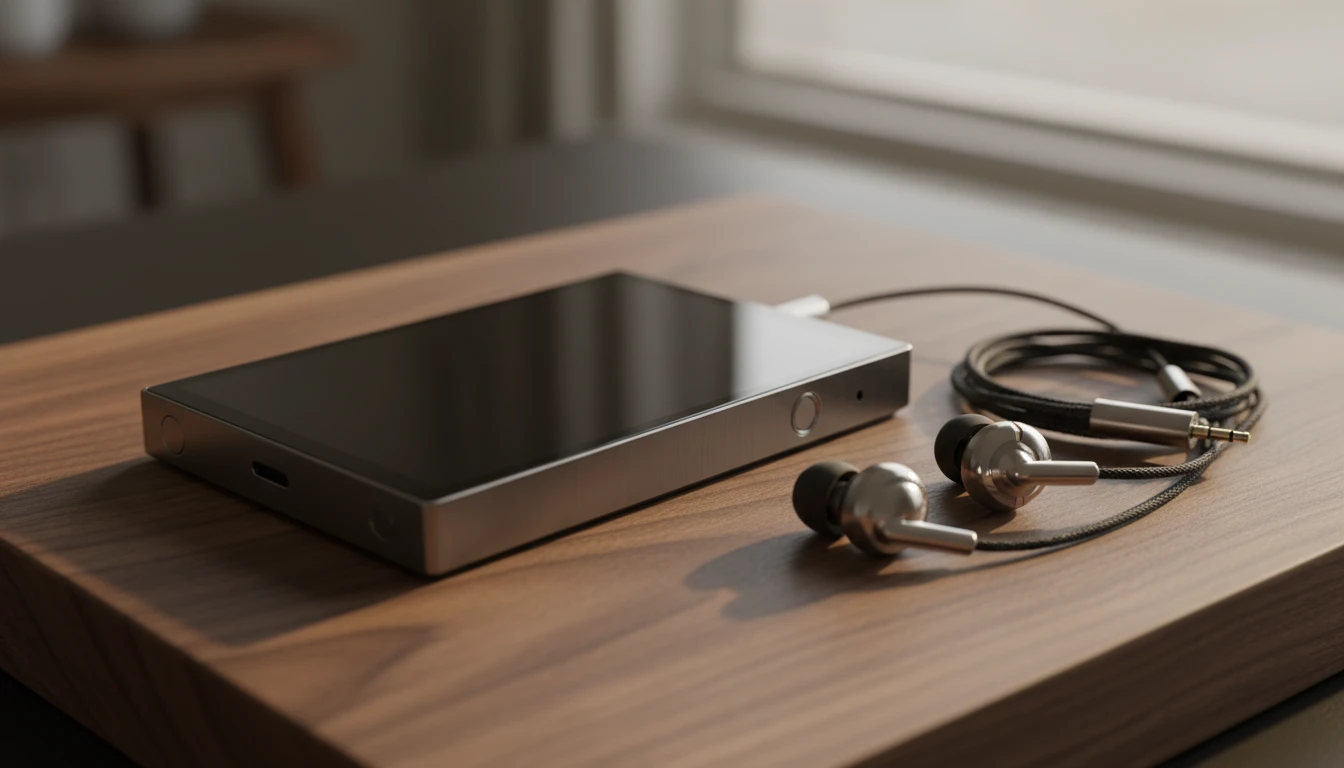 High-end audio equipment with a digital audio player
