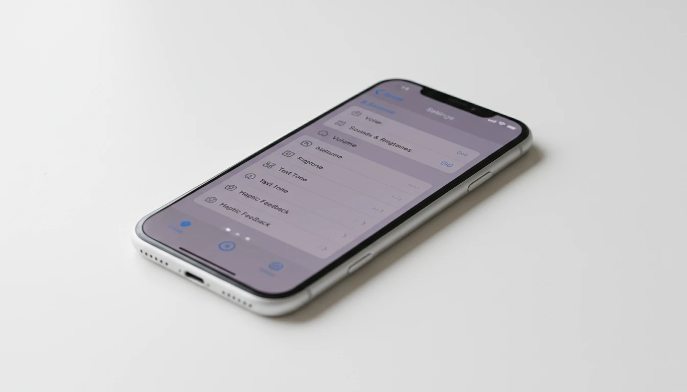 Smartphone with a custom ringtone settings screen