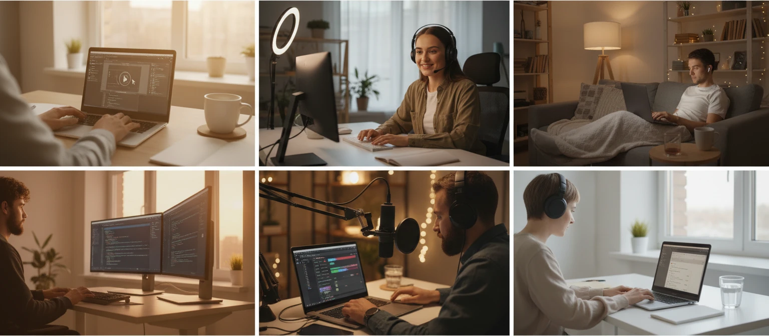 Screen recorders, content creators, web users, developers, and podcasters working with WebM and audio