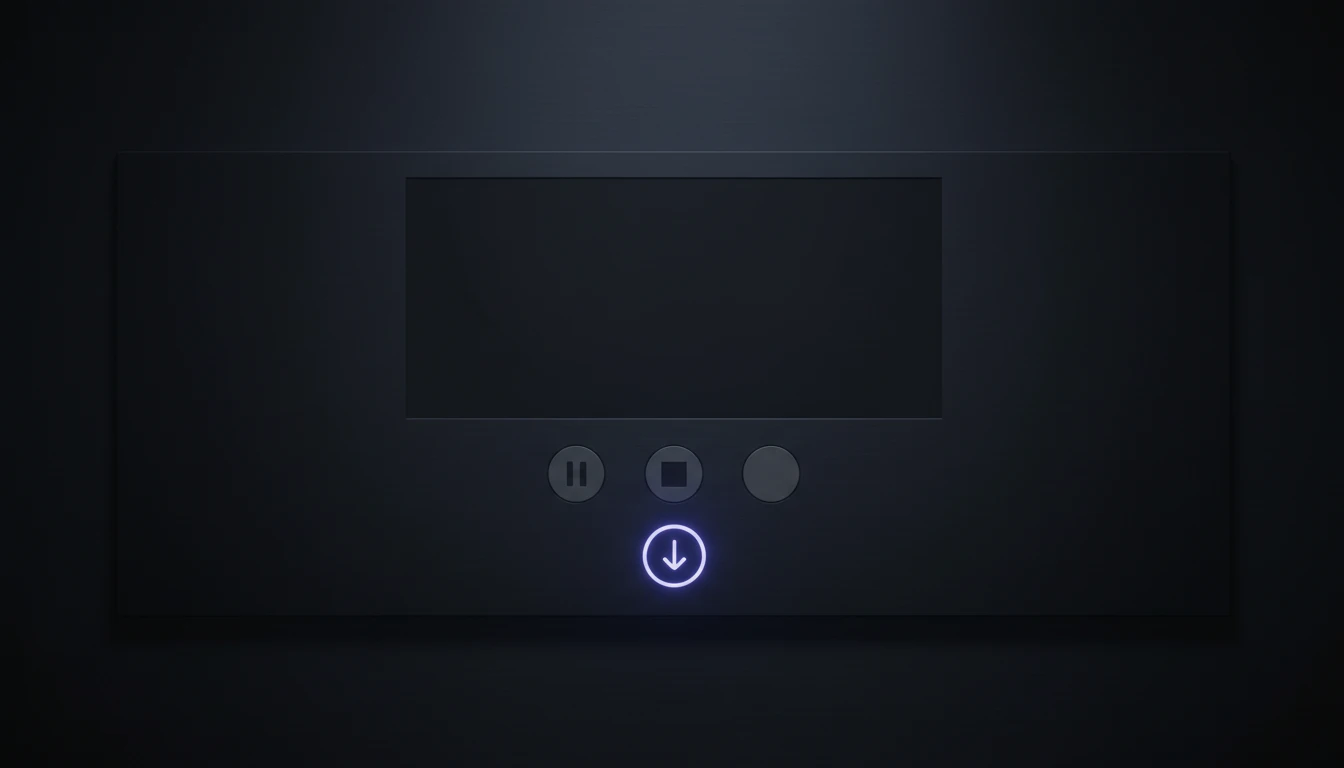 Recording controls showing pause, resume, stop and download buttons