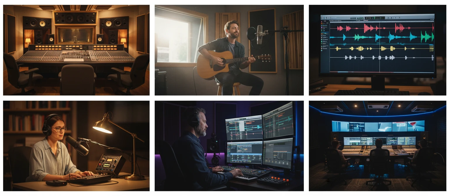 Recording studios, DAW workstations, and broadcast engineers working with audio