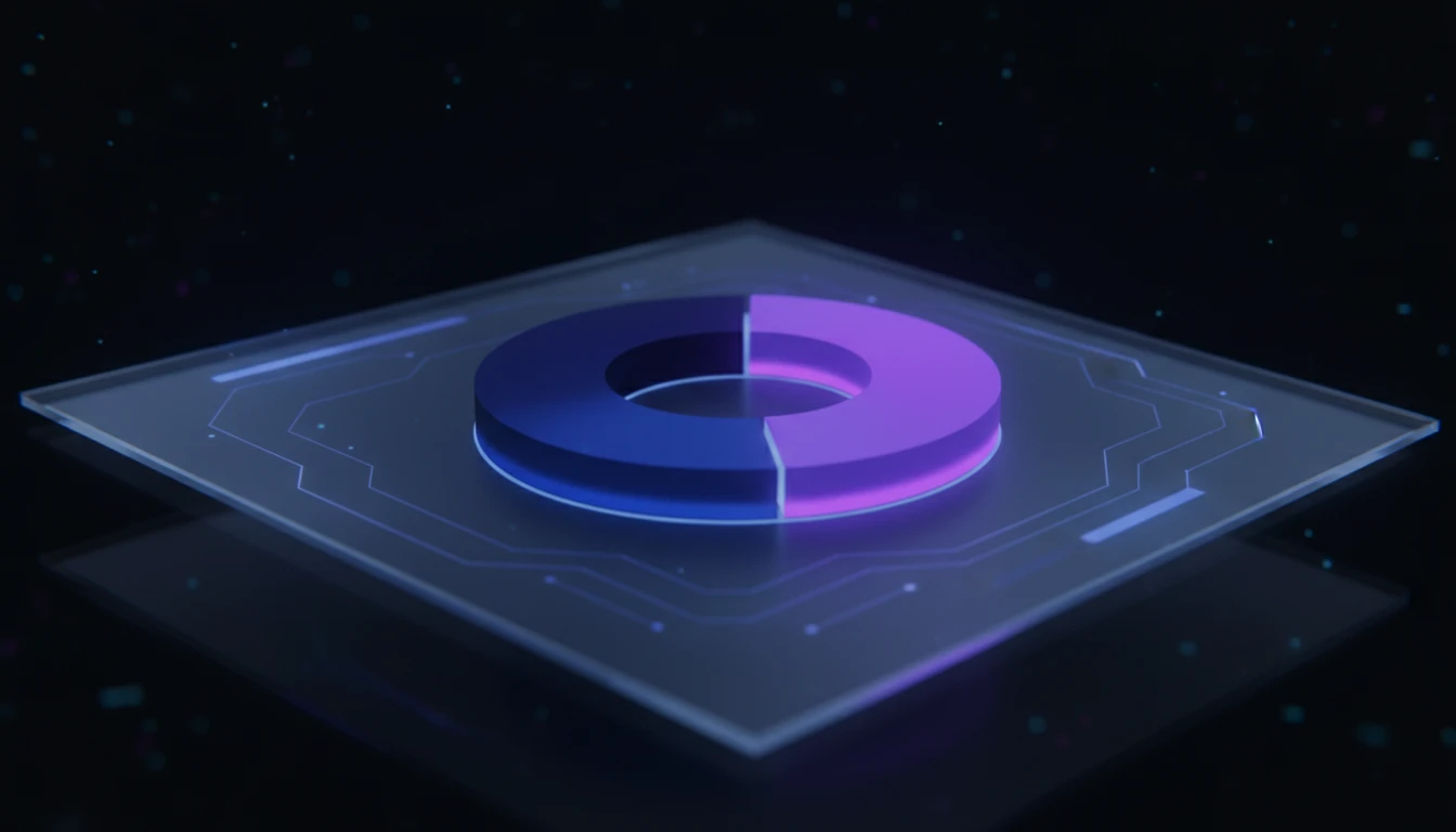 A doughnut chart visualizing text composition